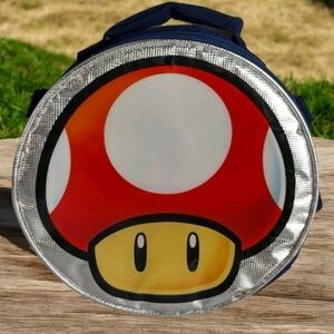 Super Mario Toad Nintendo Amiibo Blue Zip Case Storage Organizer Travel Carrier